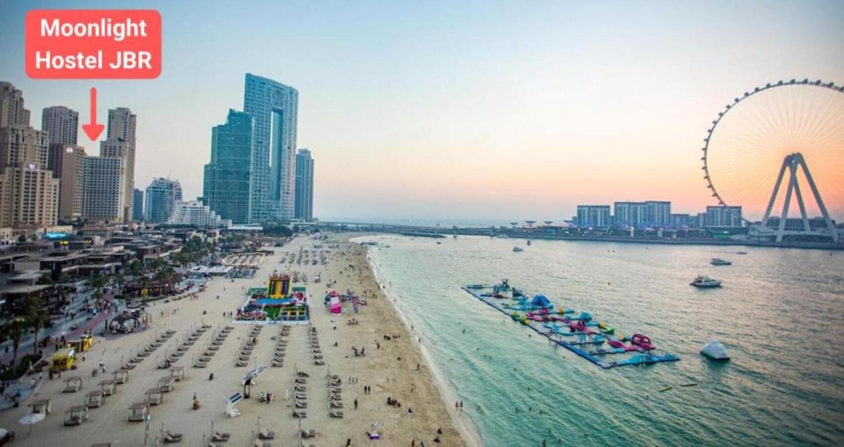 Moonlight Hostel Jbr - 2Min Walk To Jbr Beach - Gym - 2Min Metro Station - Poll Dubai Exteriör bild